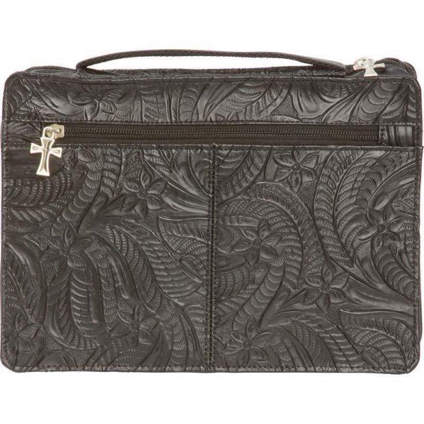Womens Genuine Leather Embossed Bible Cover - Image 2