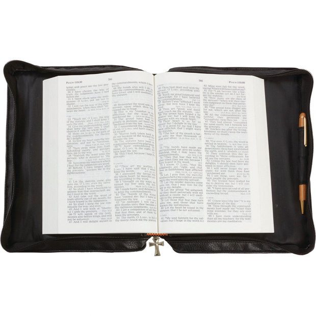 Womens Genuine Leather Embossed Bible Cover - Image 5
