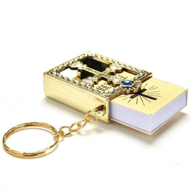 Gold Mini Bible Keychain - Image 3