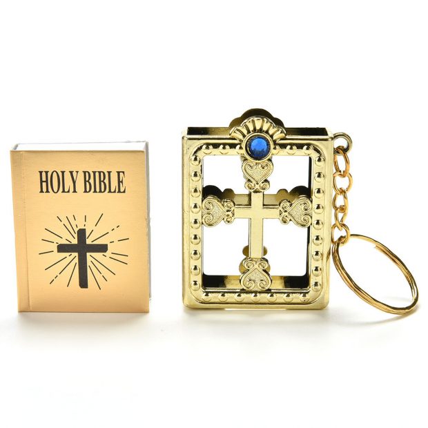 Gold Mini Bible Keychain - Image 5