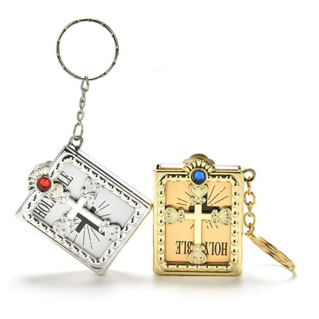Gold Mini Bible Keychain - Image 8